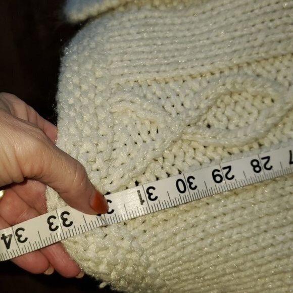 Vintage Heavy Cable Knitted Button Down Long Sleeve Sweater Sz. XL Cardigan - Picture 5 of 10